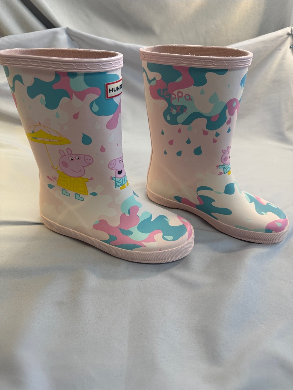Hunter Kids Pink Blue Peppa Pig Rain Boots